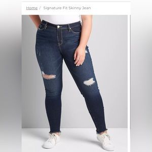 Lane Bryant signature fit skinny jean, high rise, size 20